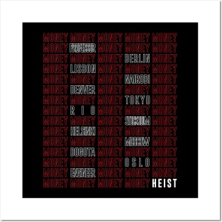 Money Heist / White Names Posters and Art